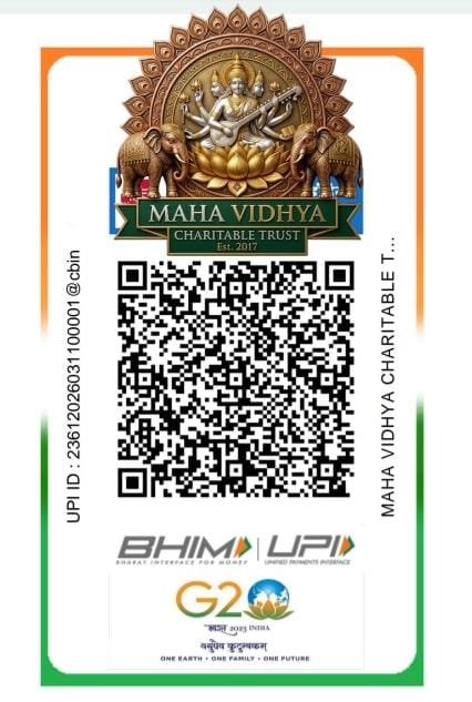 UPI QR code for Maha Vidhya Charitable Trust